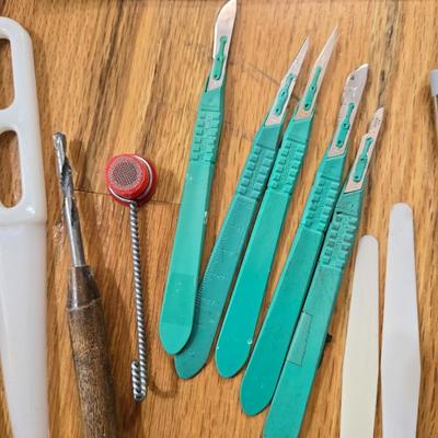 Mixed Lot of Art Supplies and Holders