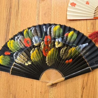 (4) Fans - American Flag, Heart, Hawaii, and Asian Fans