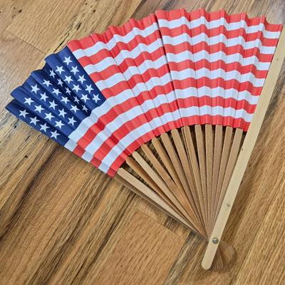 (4) Fans - American Flag, Heart, Hawaii, and Asian Fans