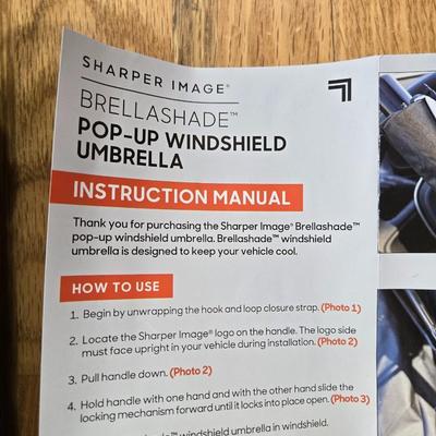 New Sharper Image Windshield Umbrella