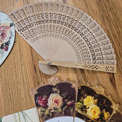 Romance Lot - Fans, Book, Notepad, Paper, Feathers
