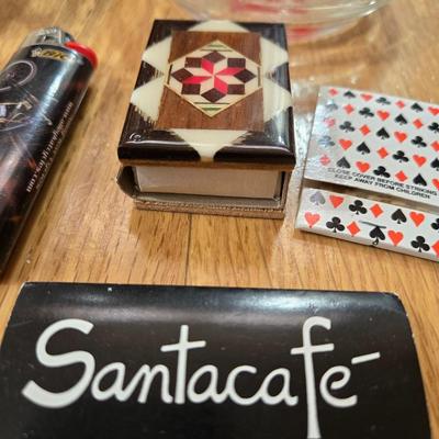 (2) Ashtrays, Lighters, and Matches