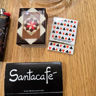 (2) Ashtrays, Lighters, and Matches