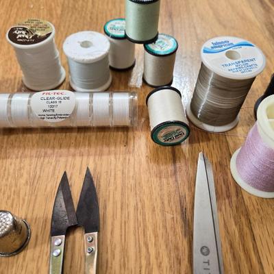 Sewing Lot - Scissors, thread, rulers & more