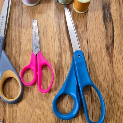 Sewing Lot - Scissors, thread, rulers & more