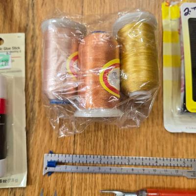 Sewing Lot - Thread, Scissors & more