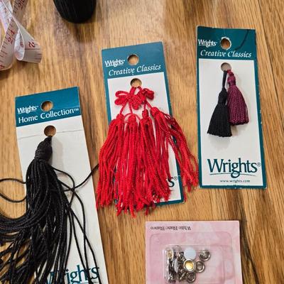 Sewing Lot, Scissors, Pins, Elastic & More