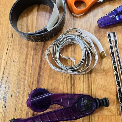 Sewing Lot, Scissors, Pins, Elastic & More