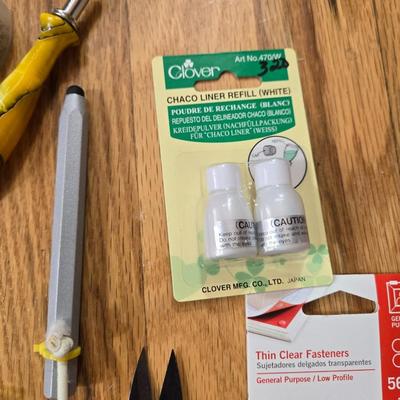 Sewing Lot - Mini Clips, Crochet Needles, Eyelets, Scissors & More