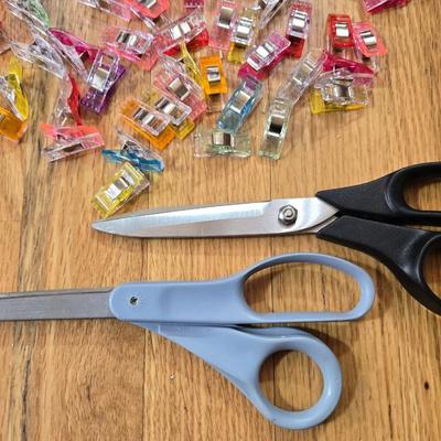 Sewing Lot - Mini Clips, Crochet Needles, Eyelets, Scissors & More
