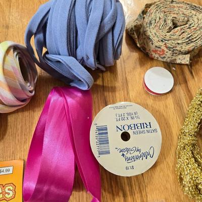 Sewing Lot- Zippers, Piping, Ribbon, Shirt Lights & More