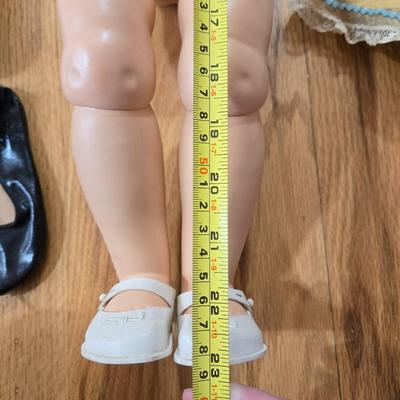 Vintage Doll, Shoes, and New Outfit