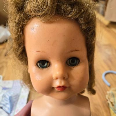 Vintage Doll, Shoes, and New Outfit