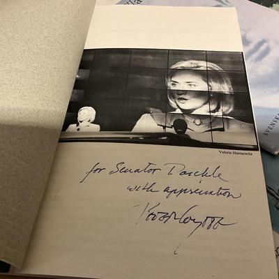 Vintage books, signed 1996 Democratic Convention, others date back to 1933