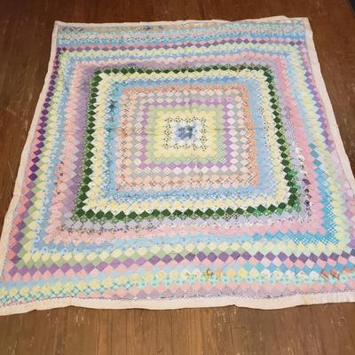 Six Vintage Handmade Quilts (B1-KD)