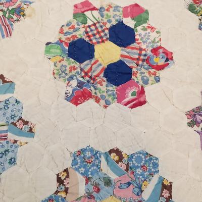 Six Vintage Handmade Quilts (B1-KD)