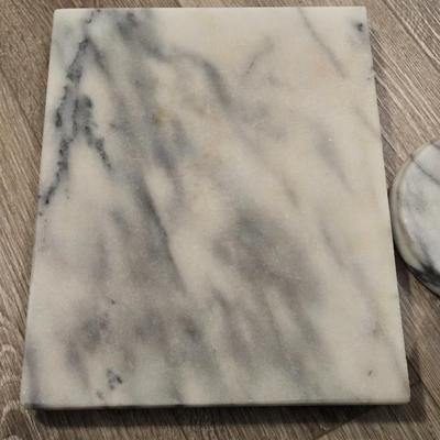 Marble Cutting Board and Paper Towel Holder