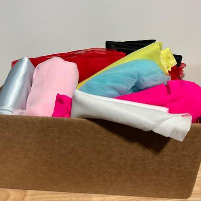 Box of Silk and chiffon material