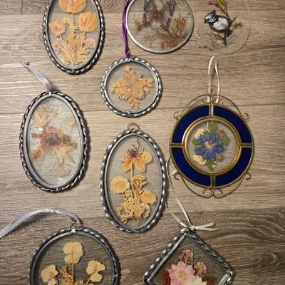 Large Pressed Flower Light Catchers