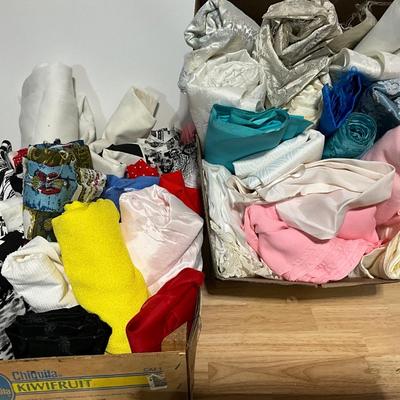 Two boxes of vintage assorted materials