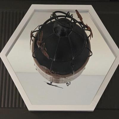 Bee Themed Deco - Cage, Ceramic Dish, and Mirror