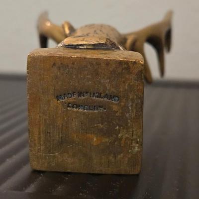 Antique English Brass Stag Head