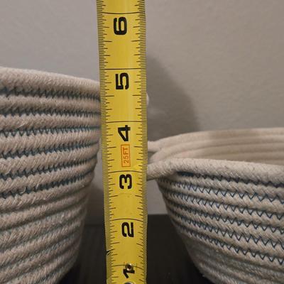 (2) Nesting Woven Rope Baskets