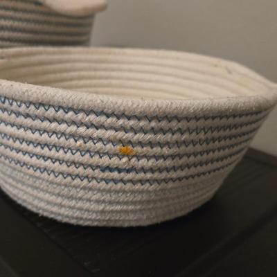 (2) Nesting Woven Rope Baskets