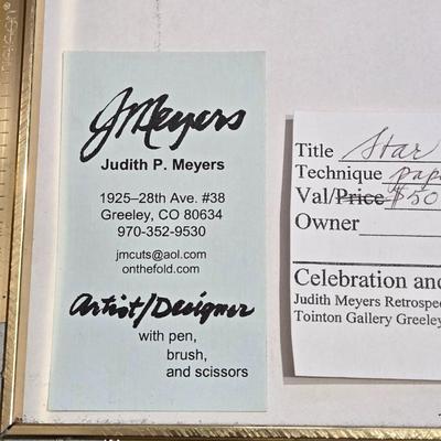Judy Meyers Paper Cut 3D Framed Artwork