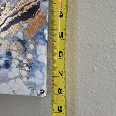 (2) Canvas Blue & Gold Prints