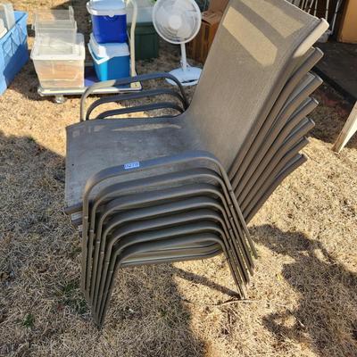 8 Stacking Outdoor Patio Chairs