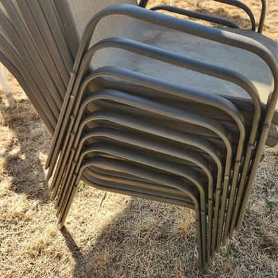 8 Stacking Outdoor Patio Chairs