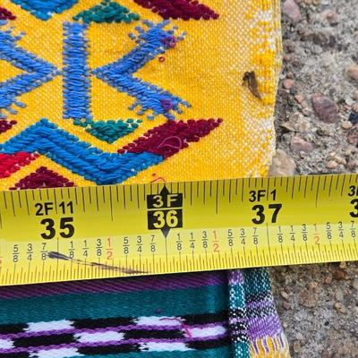 Vintage Guatemalan Poncho with Needlework Floral