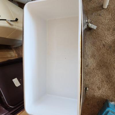 Stainless Steel Ice Chest Cooler on Casters with Bottle opener