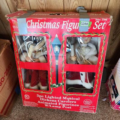 4 Animated Christmas Holiday Figurines Boy Girl Mr. Christmas 29" Santa and 27"Mrs Santa Tested