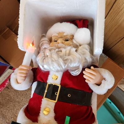 4 Animated Christmas Holiday Figurines Boy Girl Mr. Christmas 29" Santa and 27"Mrs Santa Tested