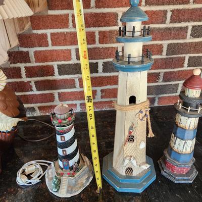 3 Lighthouses 1 with Lights