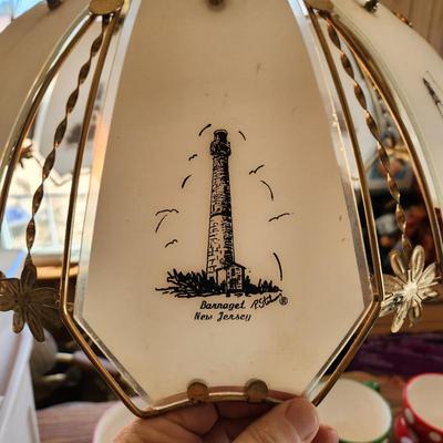 Vintage 8 Panel Lighthouse Hanging Lamp Light
