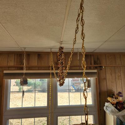 Vintage 8 Panel Lighthouse Hanging Lamp Light