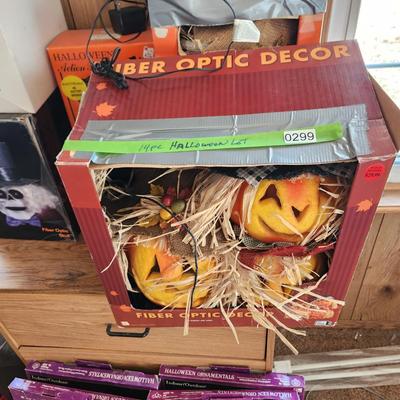 Fall Halloween Decor Lot Fiber Optic