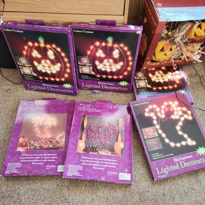 Fall Halloween Decor Lot Fiber Optic