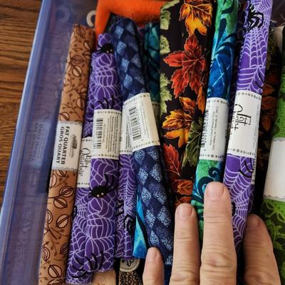 2 containers filled w Quilting Quaters Flats
