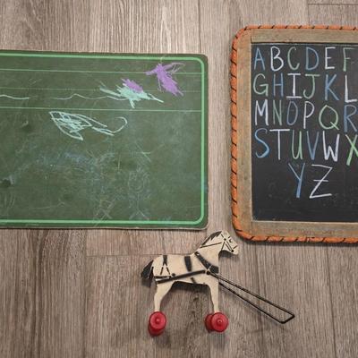 Antique Toy and Chalkboards
