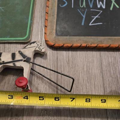 Antique Toy and Chalkboards