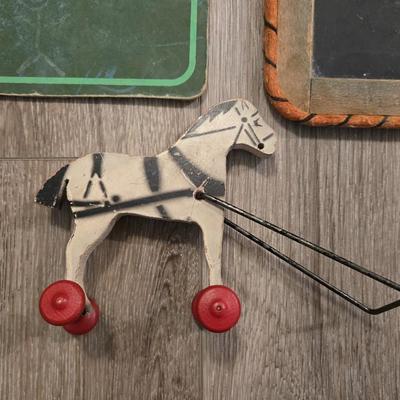 Antique Toy and Chalkboards