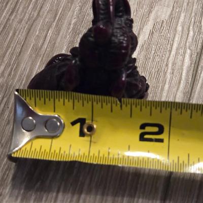 Miniature Animals - Stone Bear and Lacquered Wood Elephant