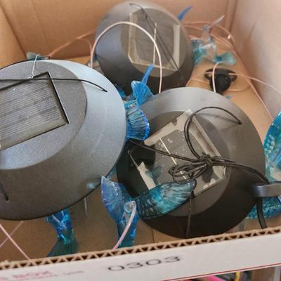 Hummingbird wind Chimes Solar Lights untested