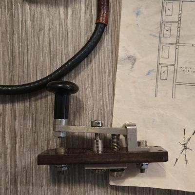 WW2 SOS Key, Randolph Field Map, & Headset