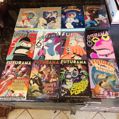 12 Futurama DVDs 1 thru 8 plus 4 movies
