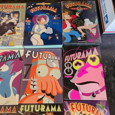12 Futurama DVDs 1 thru 8 plus 4 movies